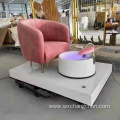 Popular Beauty Nail Salon Furniture No Plumbing Luxury Pink Relax Foot Spa Massage Pedicure Chair